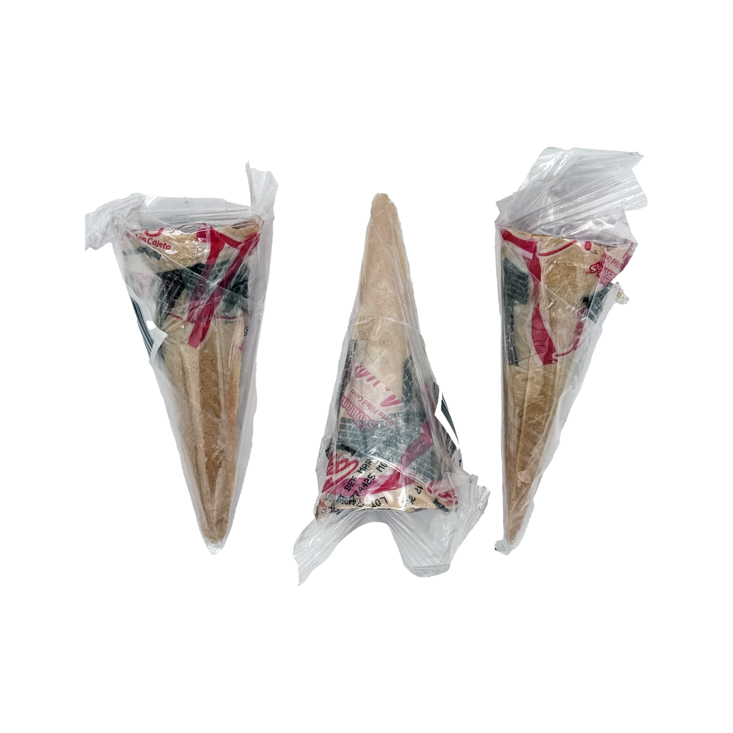 Las Sevillanas Milk Candy Filled Cones (Conos Rellenos de Cajeta) – 3 Pieces per Bag – Mexican candy store El Paso TX