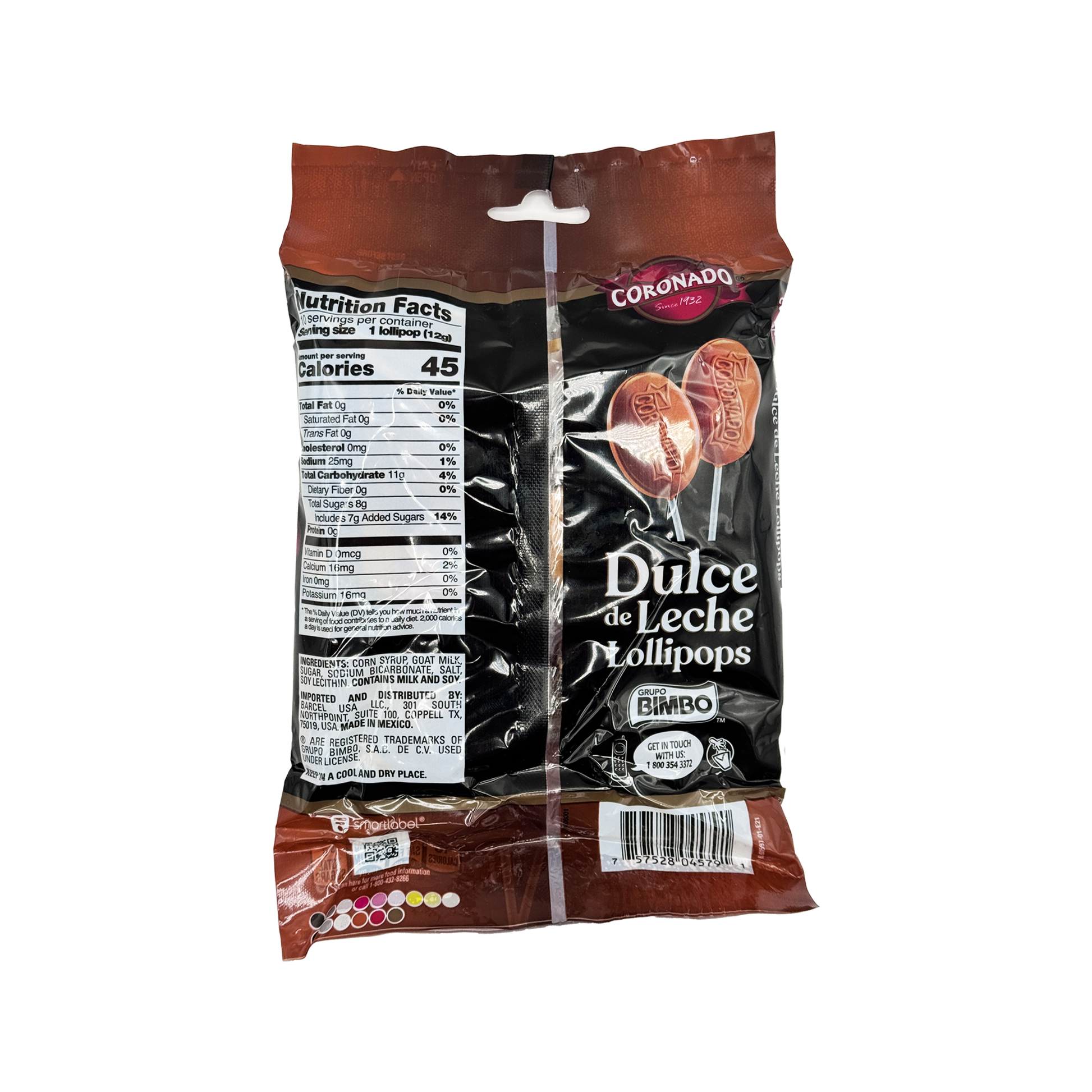 Coronado Dulce de Leche Lollipops - 10-Count - Sabores De Mexico