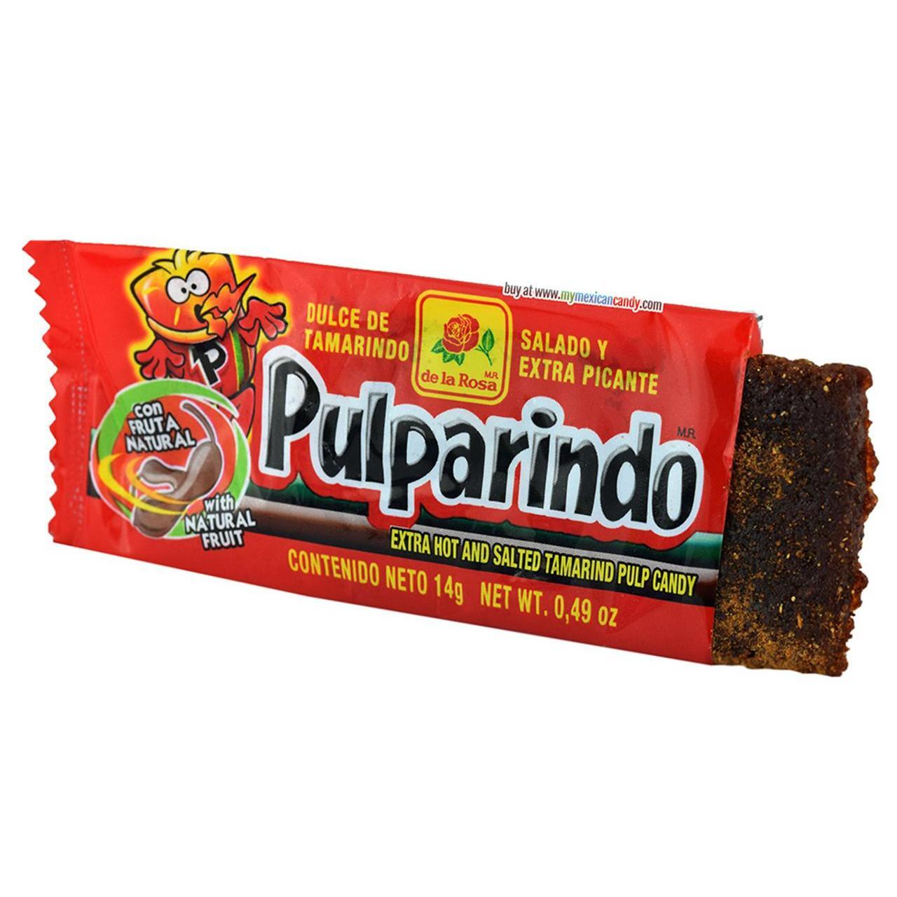 Pulparindo Extra Spicy Tamarind bar, 20 Count box Mexican Candy Dulces Mexicanos Spicy Tangy Sweet Snack Candies