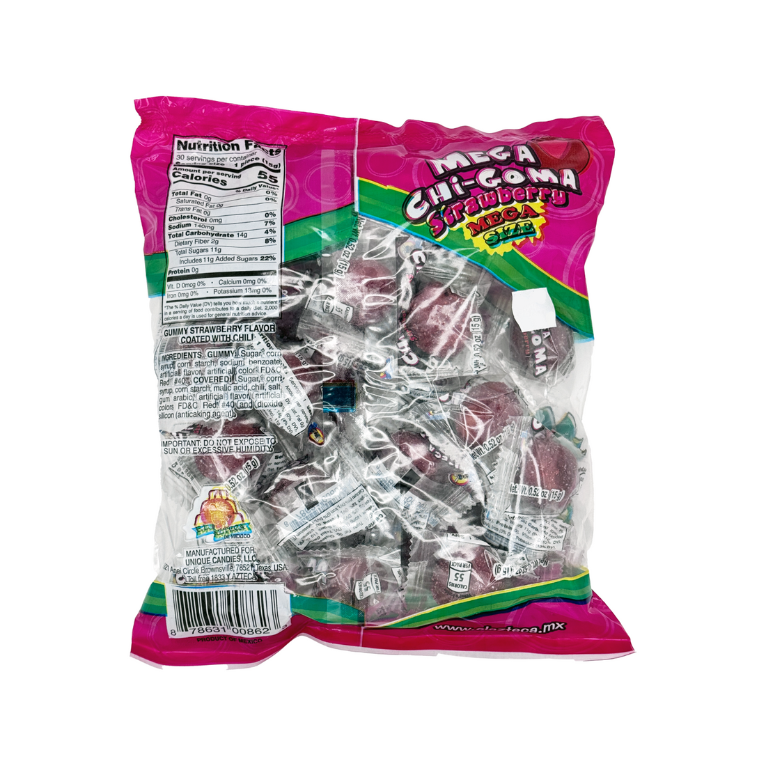 Azteca Candy El Azteca Mega ChiGoma Strawberry – Sabores De Mexico