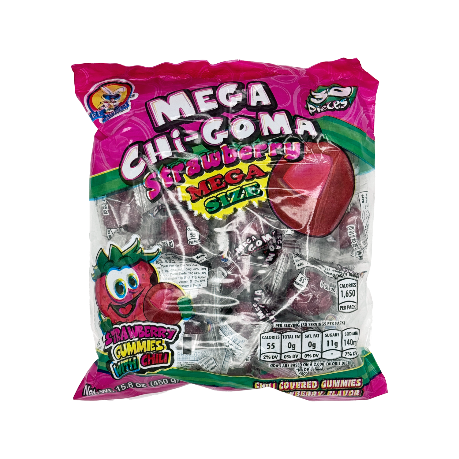 Azteca Candy El Azteca Mega ChiGoma Strawberry – Sabores De Mexico
