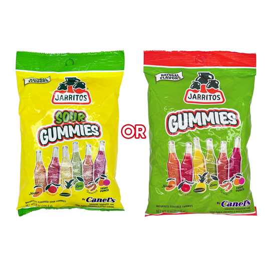 Jarritos Gummies - Sour or Sweet Naturally Flavored Gummy Candy, Mexican Candies, Dulces Mexicanos, Snack, Treat