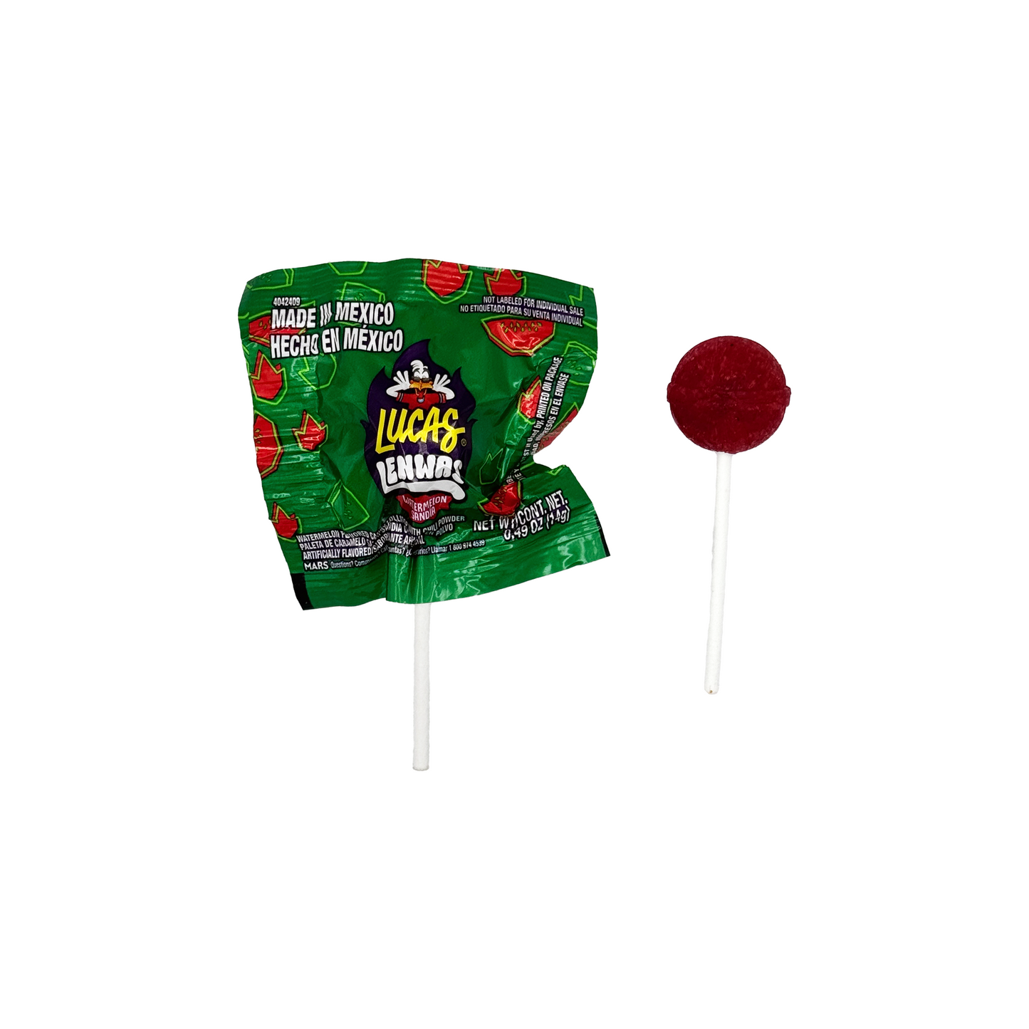Lucas Lenwas – 40-Count Bag | Spicy Mexican Lollipops in Mango or Watermelon