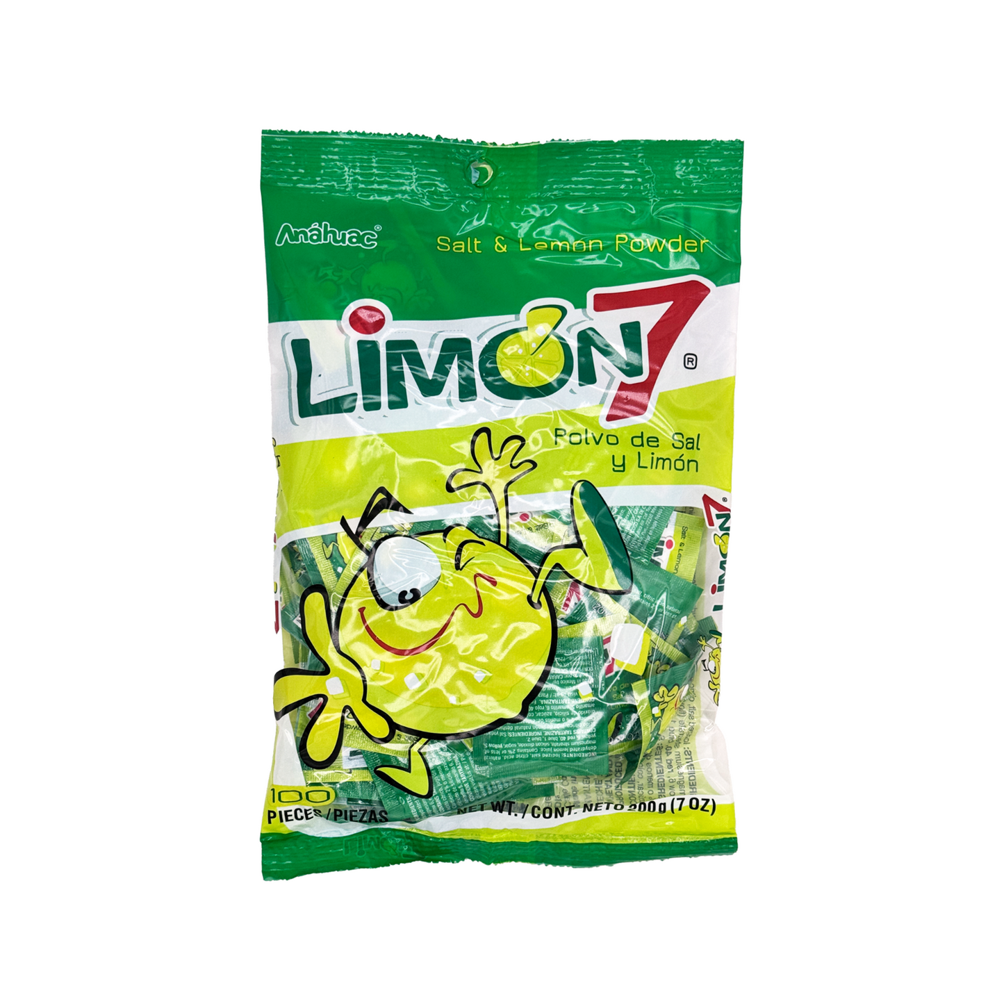 Limon 7 Salt & Lemon Powder Mexican Candy by Anahuac, 0.5 pounds 100 Pieces