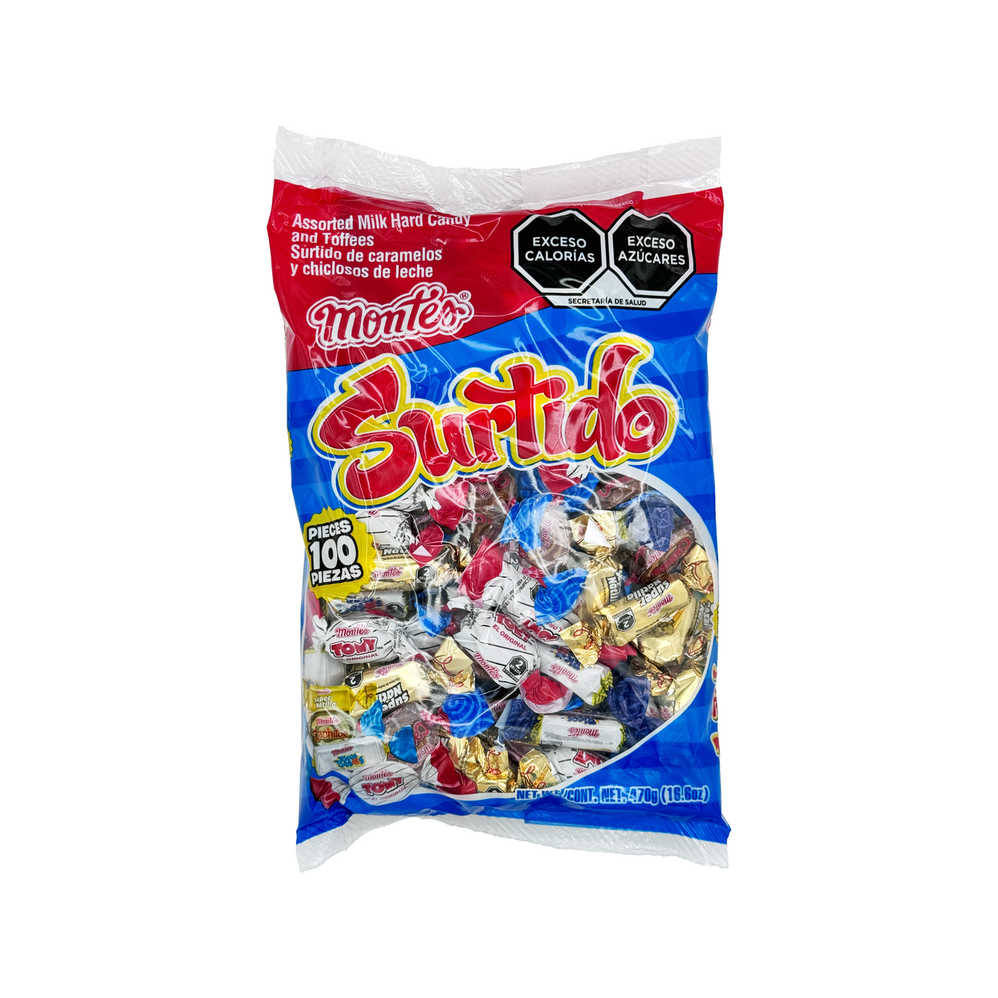 Montes Surtido Assorted Milk Hard Candy and Toffees Includes 100 Pieces of a Mix of Tomy, Super Natilla, Cachitos, and Ricos Besos Mexican Candy Dulces Mexicanos Caramel Sweet Sugar Bonbon