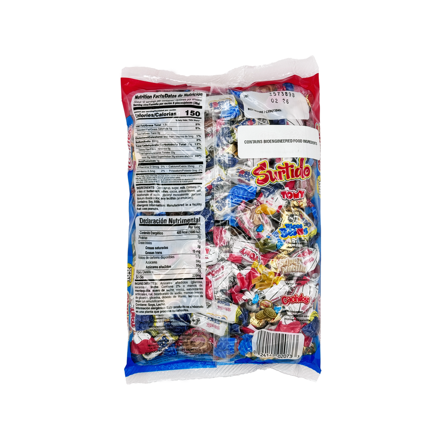 Montes Surtido Assorted Milk Hard Candy and Toffees Includes 100 Pieces of a Mix of Tomy, Super Natilla, Cachitos, and Ricos Besos Mexican Candy Dulces Mexicanos Caramel Sweet Sugar Bonbon