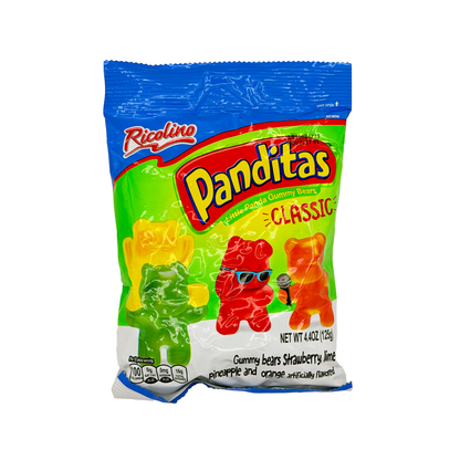 Ricolino Panditas Gummy Bears 4.4 oz - Original or Extreme Heat Mexican Gummy Candy