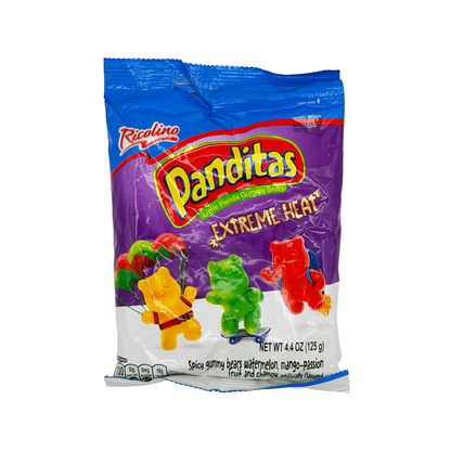 Ricolino Panditas Gummy Bears 4.4 oz - Original or Extreme Heat Mexican Gummy Candy