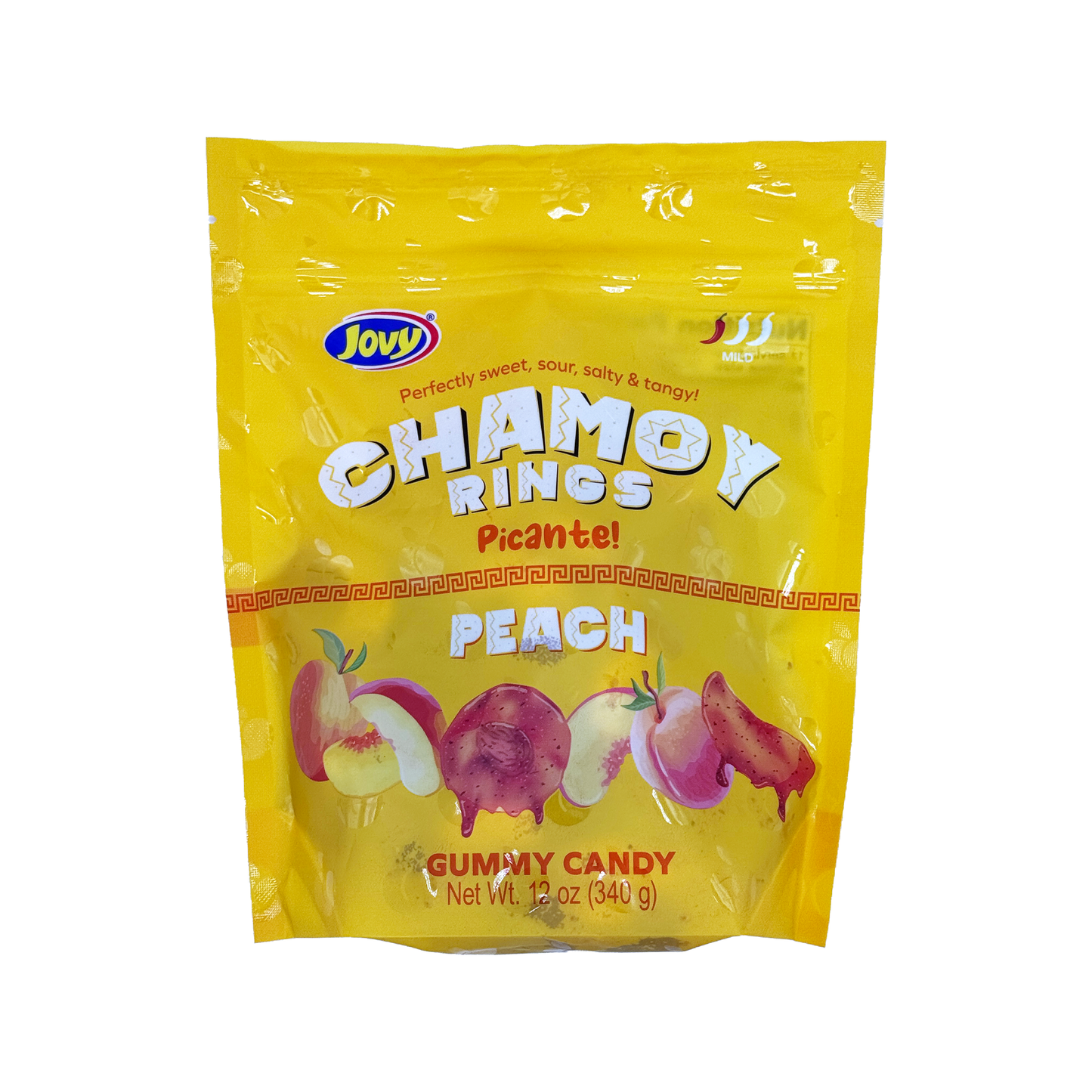 Jovy Chamoy Gummy Candy - Rings or Bears, Watermelon, Peach, or Variety, Spicy Sweet Mexican Candy, Dulces Enchilados, Chamoy Gummy Snacks