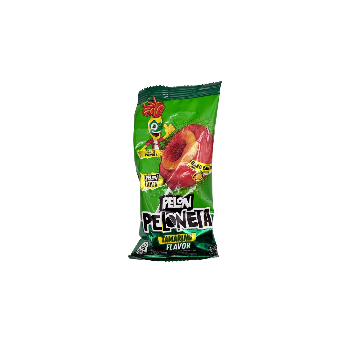 Pelon Peloneta – Tamarindo or Chamoy Lollipop with Chili Filling (18-Pack)