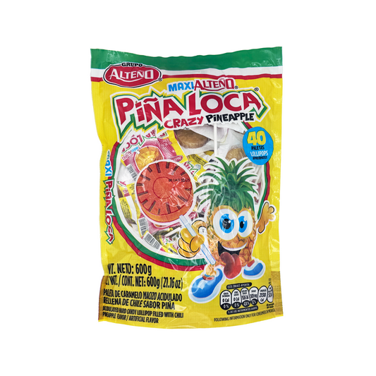 Alteno Super Pina Loca (Pineapple with Chili Lollipop) (40 Pieces)