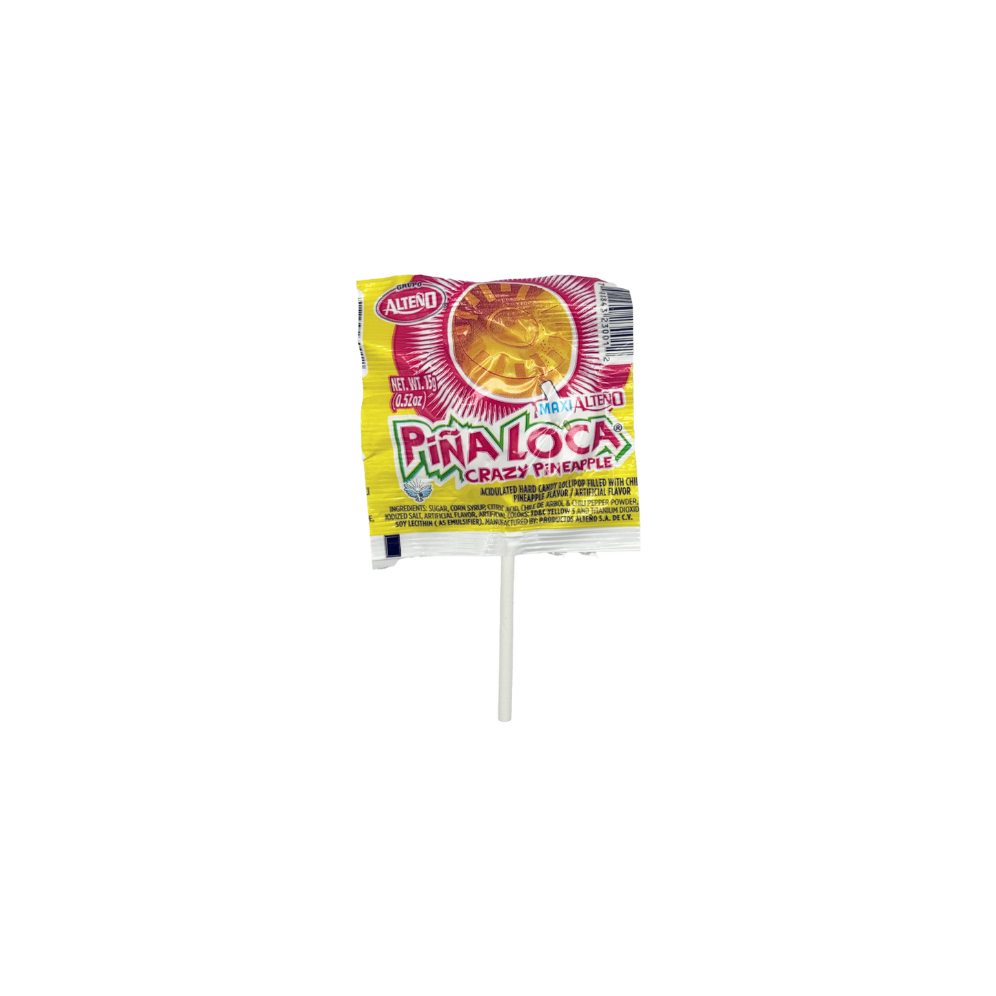 Alteno Super Pina Loca (Pineapple with Chili Lollipop) (40 Pieces)