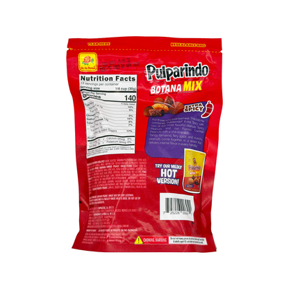De La Rosa Pulparindo Botana Mix 14.1 oz - Original or Extra Spicy Peanut Snack