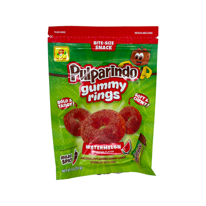 Pulparindo Gummy Rings – Tamarindo, Mango, or Watermelon | Spicy Mexican Gummies (9 oz Bag)