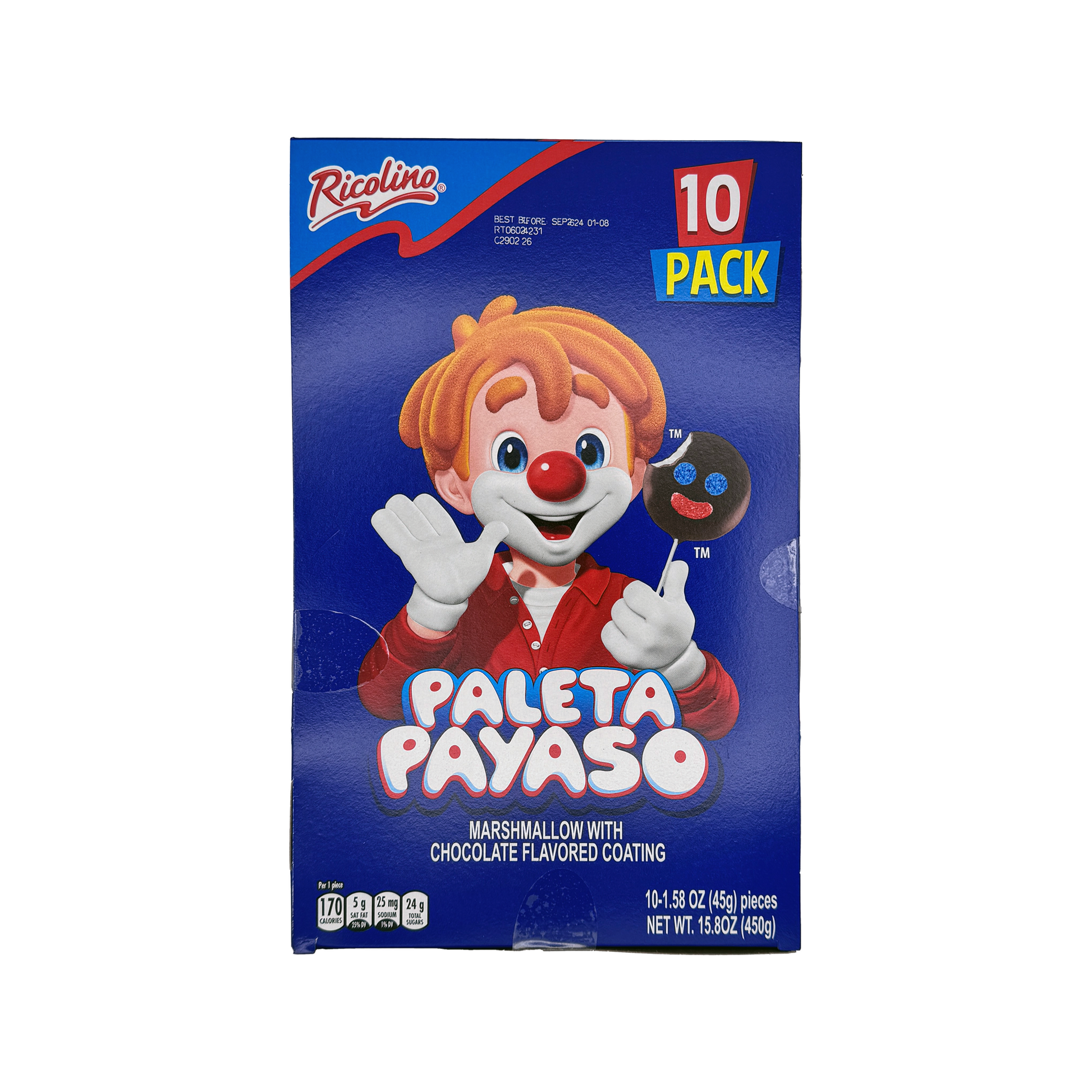 Ricolino Paleta Payaso - 10-Count - Sabores De Mexico