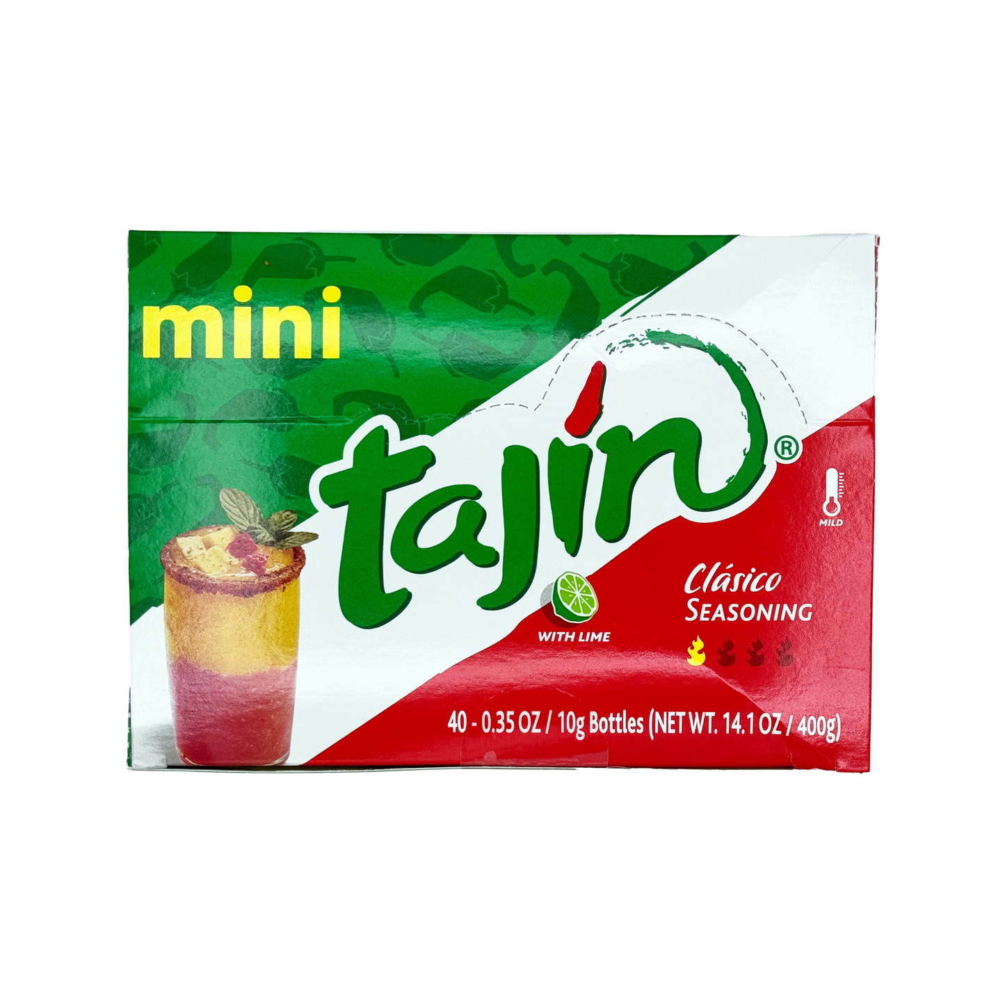 Tajin Mini 40 Piece Box - Mexican Chili Lime Seasoning, Spicy, Salty, Great for Fruit, Snacks, Drinks, Desserts