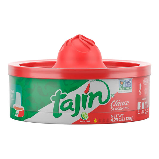 Tajin Clasico Chile Lime Seasoning Rimmer 4.23 oz Mexican Chile for Mixed Drinks, Chamoy and More