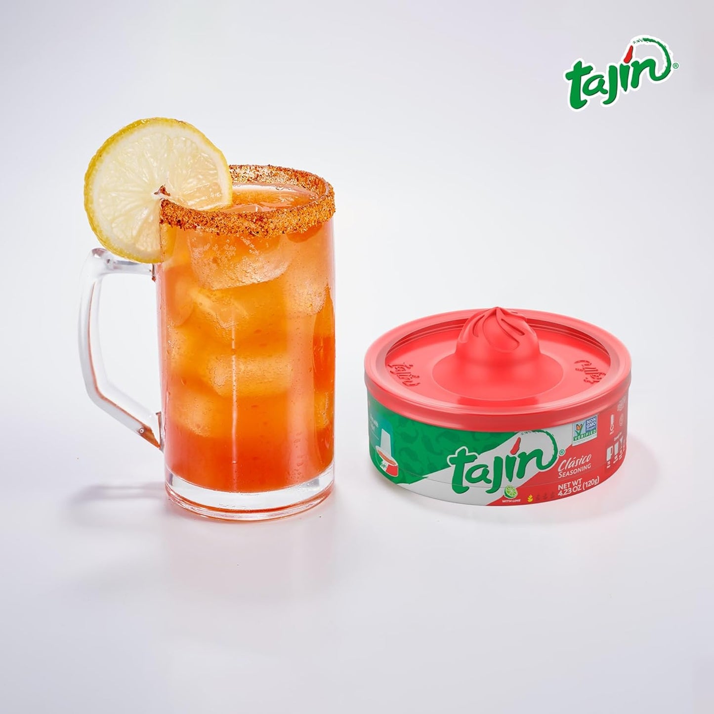 Tajin Clasico Chile Lime Seasoning Rimmer 4.23 oz Mexican Chile for Mixed Drinks, Chamoy and More