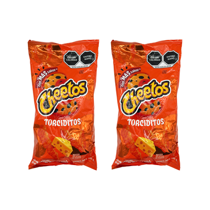 Cheetos Torciditos imported Mexican cheese snack, 2 big bags