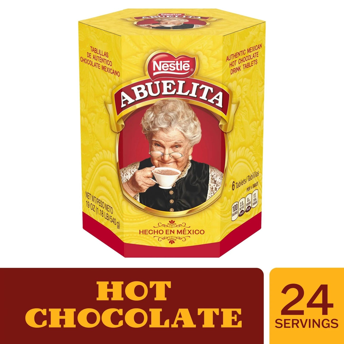 Nestle Abuelita Mexican Hot Chocolate Tablets, 19 oz, Box